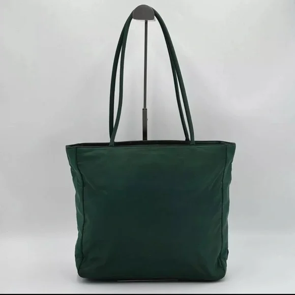 Authentic Prada Green Nylon Tessuto Shoulder Tote Bag - Made in Italy - Picture 10 of 10
